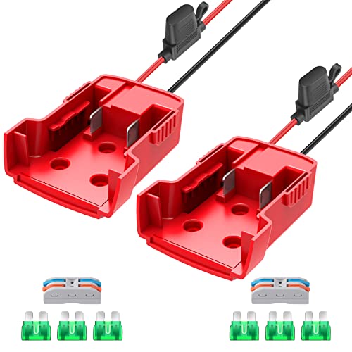 Milwaukee 18V Power Wheels Battery Adapter 2-Pack with Fuses & Terminals